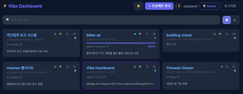 프로젝트 대시보드